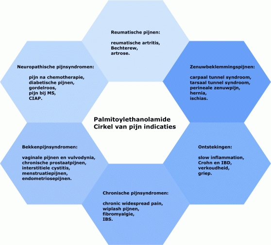 Cirkel van Indicaties voor palmitoylethanolamide
